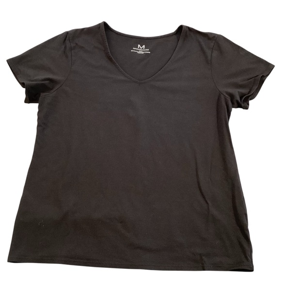 Magaschoni Black SOFT V Neck Basic Short Sleeve T Shirt, Size XL - Picture 1 of 7